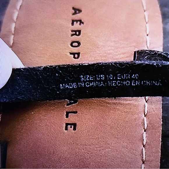 Aeropostale Women's Black Strappy Sandals Size 10 NWOB - Picture 2 of 4